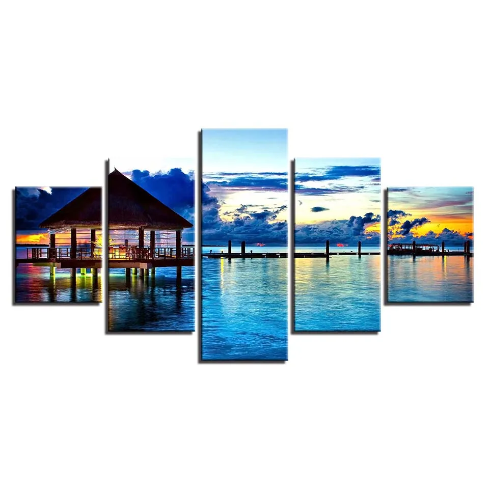 Framed Home Wall Decor Landscape Architecture Sea Five Pieces Canvas Printings Painting Modern Space Art For Living Room
Framed Home Wall Decor Landscape Architecture Sea Five Pieces Canvas Printings Painting Modern Space Art For Living Room