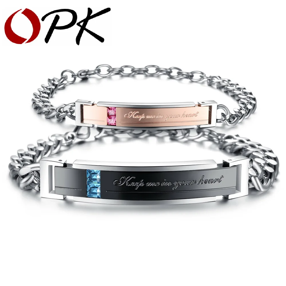 OPK His & Hers Promise Bracelets & Bangles Classical Black/Gold Color Steel Cubic Zirconia Women Men Jewelry 1 Pair Price752
OPK His & Hers Promise Bracelets & Bangles Classical Black/Gold Color Steel Cubic Zirconia Women Men Jewelry 1 Pair Price752
