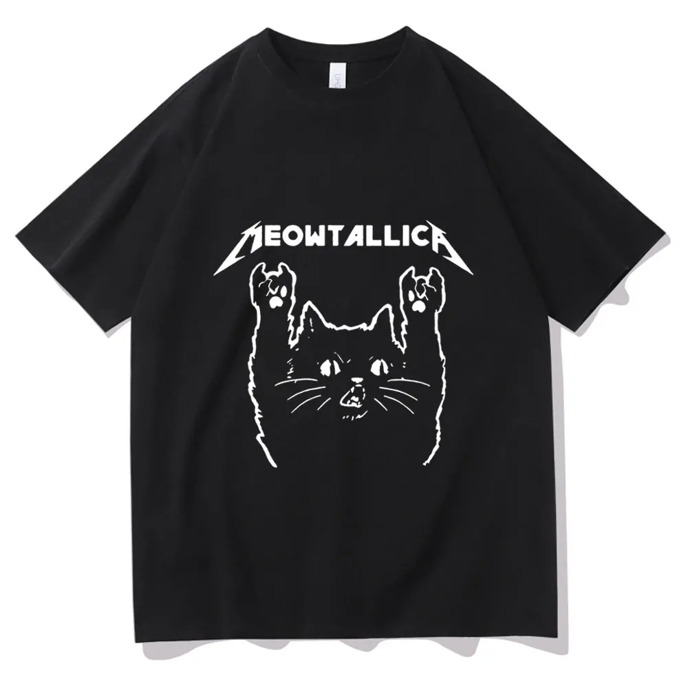 Cat Meowtallica Cat Rock Music Print Men Women Loose T-Shirt Couples Fashion Hip Hop Style Tee Harajuku Streetwear Short Sleeve
Cat Meowtallica Cat Rock Music Print Men Women Loose T-Shirt Couples Fashion Hip Hop Style Tee Harajuku Streetwear Short Sleeve