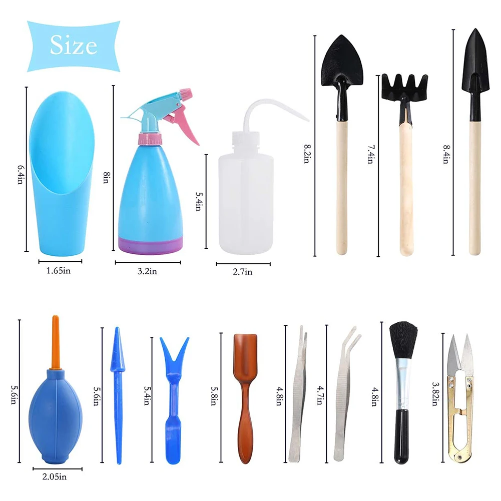7/12/16pcs/set Garden Planter Kit Succulent Planting DIY Tool Set Transplant Seedling Tool Bonsai Fertilizer Drilling Device
7/12/16pcs/set Garden Planter Kit Succulent Planting DIY Tool Set Transplant Seedling Tool Bonsai Fertilizer Drilling Device