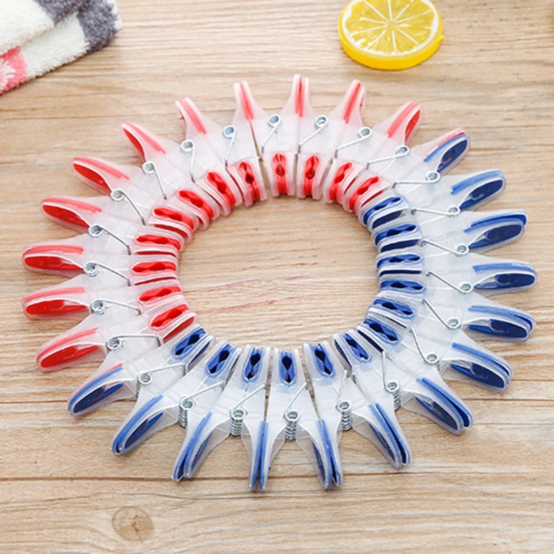 24Pcs Windproof Clothes Underwear Socks Clothespin Seamless Drying Clips Non-slip Plastic Pegs Laundry Storage & Organization
24Pcs Windproof Clothes Underwear Socks Clothespin Seamless Drying Clips Non-slip Plastic Pegs Laundry Storage & Organization