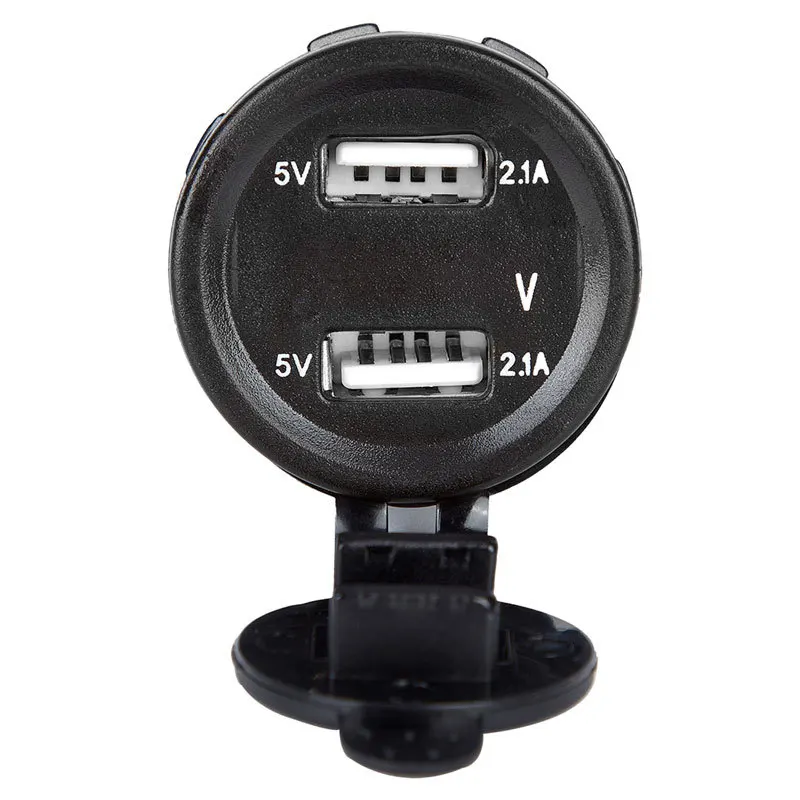Dual USB Charger Waterproof 4.2A 12V/24V Voltmeter With 60cm Cable for Car Boat Marine Motorcycle ATV RV Campers Tractors
Dual USB Charger Waterproof 4.2A 12V/24V Voltmeter With 60cm Cable for Car Boat Marine Motorcycle ATV RV Campers Tractors