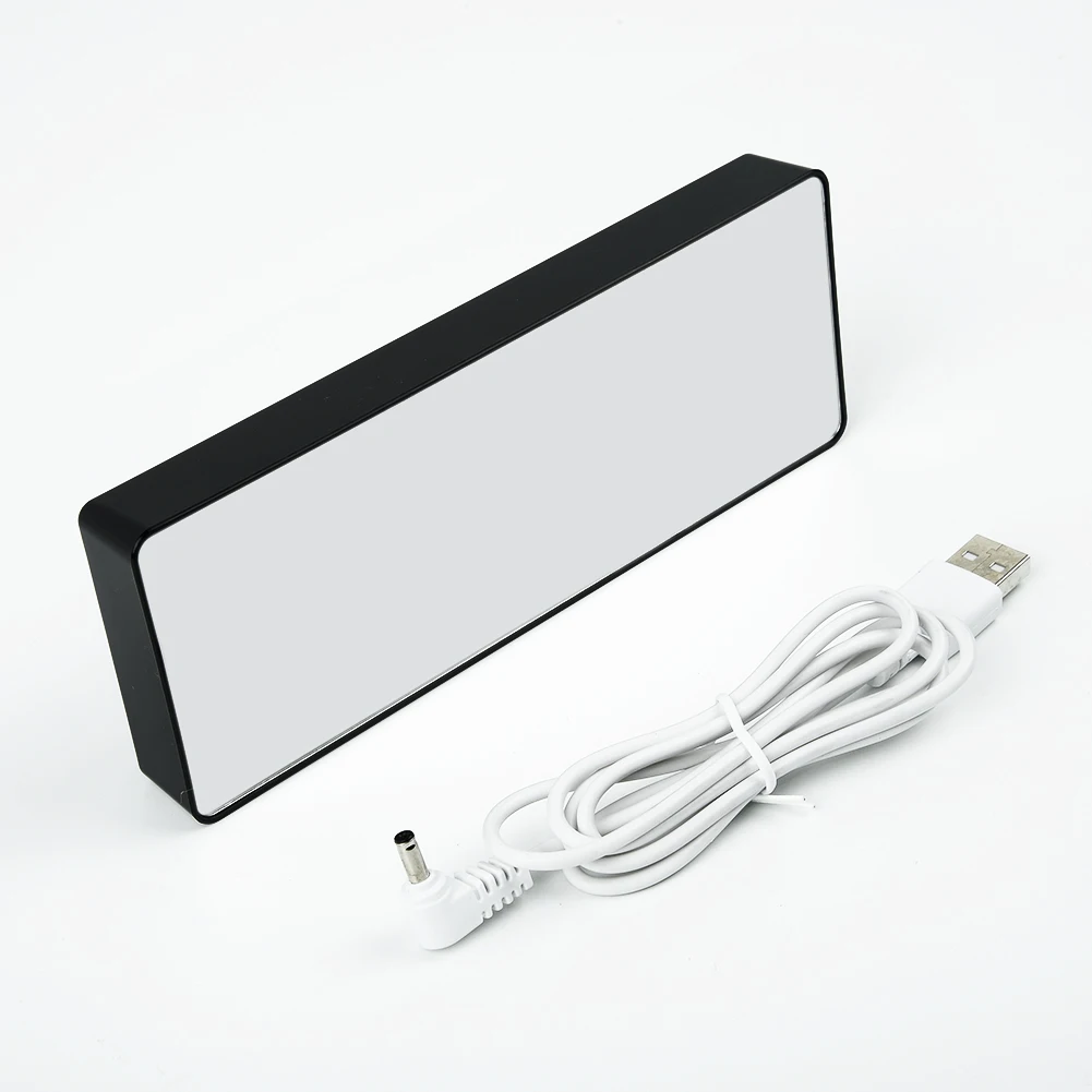 Plastic LED Digital Alarm Clock Night Light Thermometer Display Mirror Lamp USB Charging Black White
Plastic LED Digital Alarm Clock Night Light Thermometer Display Mirror Lamp USB Charging Black White