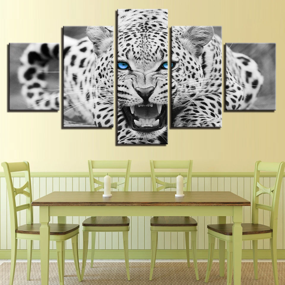 5 Piece Canvas Wall Art Blue Eyes Leopard Tiger Painting Living Room Modern Decoration Bedroom Image Home Office Picture
5 Piece Canvas Wall Art Blue Eyes Leopard Tiger Painting Living Room Modern Decoration Bedroom Image Home Office Picture