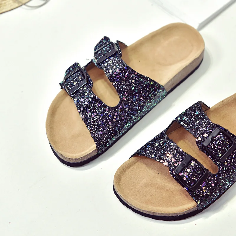 2020 New Summer Ladies Slippers Trend Flash Sequin Ladies Double Buckle Flip Flop Cork Slippers
2020 New Summer Ladies Slippers Trend Flash Sequin Ladies Double Buckle Flip Flop Cork Slippers