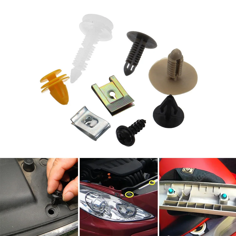 500Pcs Mixed Auto Car Fastener Car Bumper Retainer Clips Plastic Push Rivet Door Clip Panel Replacement Kit
500Pcs Mixed Auto Car Fastener Car Bumper Retainer Clips Plastic Push Rivet Door Clip Panel Replacement Kit