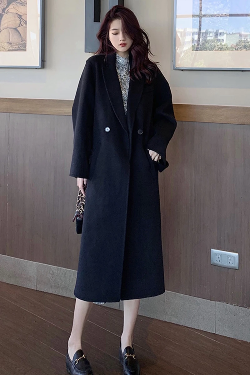 Black Hepburn Tweed Coat Women's New Autumn And Winter 2020 Medium Length Korean Loose Woolen Coat
Black Hepburn Tweed Coat Women's New Autumn And Winter 2020 Medium Length Korean Loose Woolen Coat