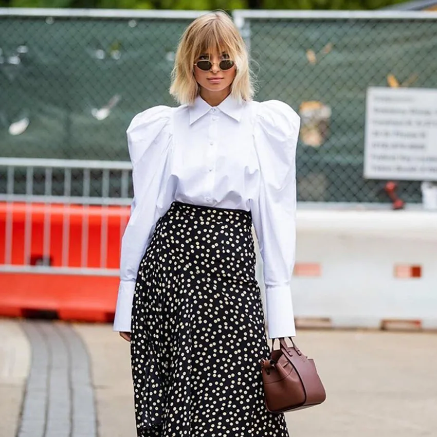 Brand Women Blouses Office Work White Puff Long Sleeve Shirt Street Fashion Korean Spring Autumn Shirts Female Tops Blusas Mujer
Brand Women Blouses Office Work White Puff Long Sleeve Shirt Street Fashion Korean Spring Autumn Shirts Female Tops Blusas Mujer