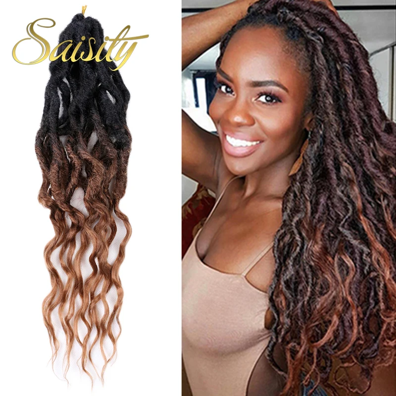 Saisity Omber Synthetic Curly Faux Locs Crochet New Goddess Locs Gypsy Braiding Dreadlocks Extensions Pre-Looped Braids Hair
Saisity Omber Synthetic Curly Faux Locs Crochet New Goddess Locs Gypsy Braiding Dreadlocks Extensions Pre-Looped Braids Hair