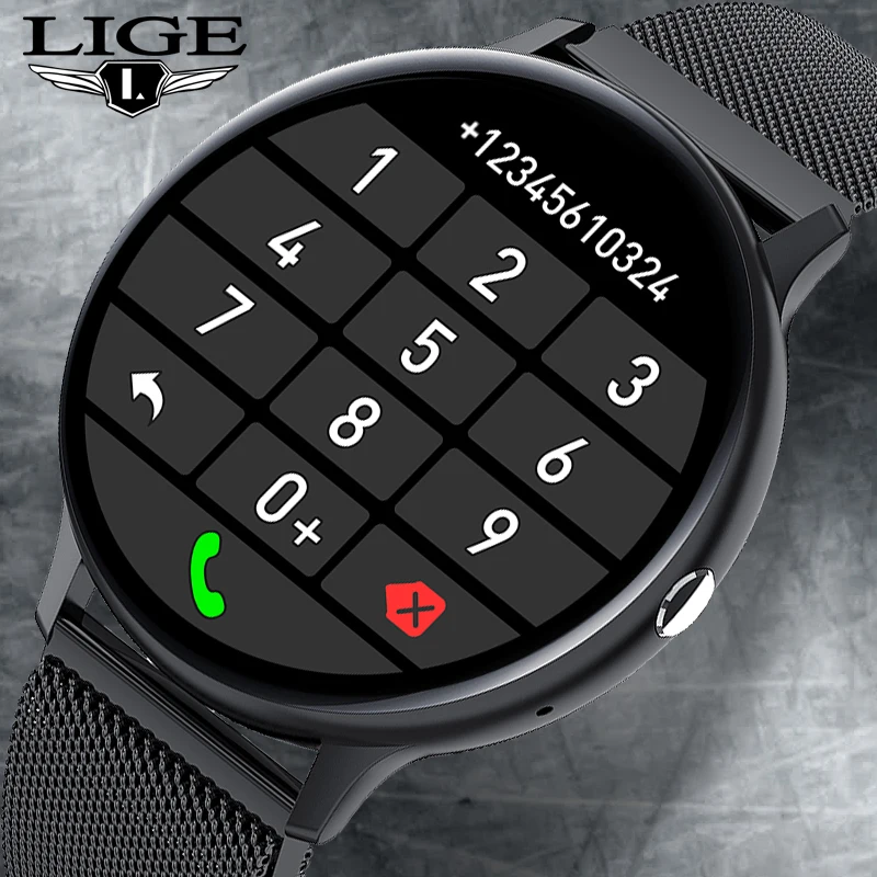 Смарт-часы LIGE с Bluetooth для мужчин и женщин фитнес-трекер пульсометром Android IOS Xiaomi