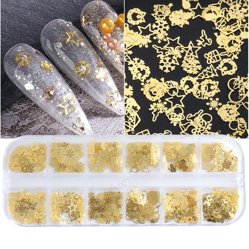 Christmas Nails Studs For Christmas Special Nail Sequins Snowflake Bells Stars Nail Decoration Thin Patches Designer
Christmas Nails Studs For Christmas Special Nail Sequins Snowflake Bells Stars Nail Decoration Thin Patches Designer