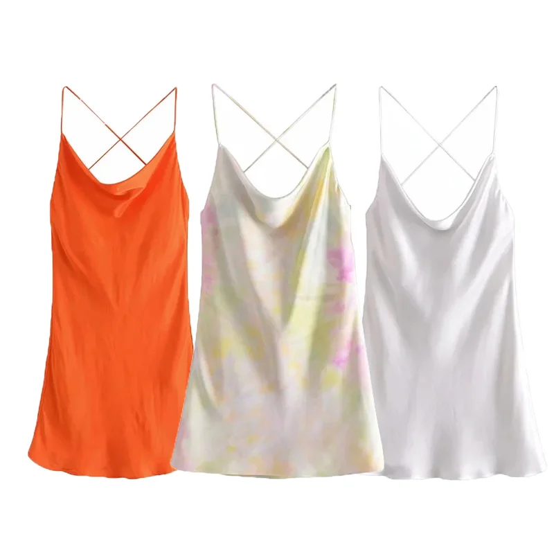 Summer Slip Dress Women Za 2021 Tie Dye Satin Short Woman Dresses Strappy Sexy Backless Strap Mini Dress Club Party Dresses
Summer Slip Dress Women Za 2021 Tie Dye Satin Short Woman Dresses Strappy Sexy Backless Strap Mini Dress Club Party Dresses