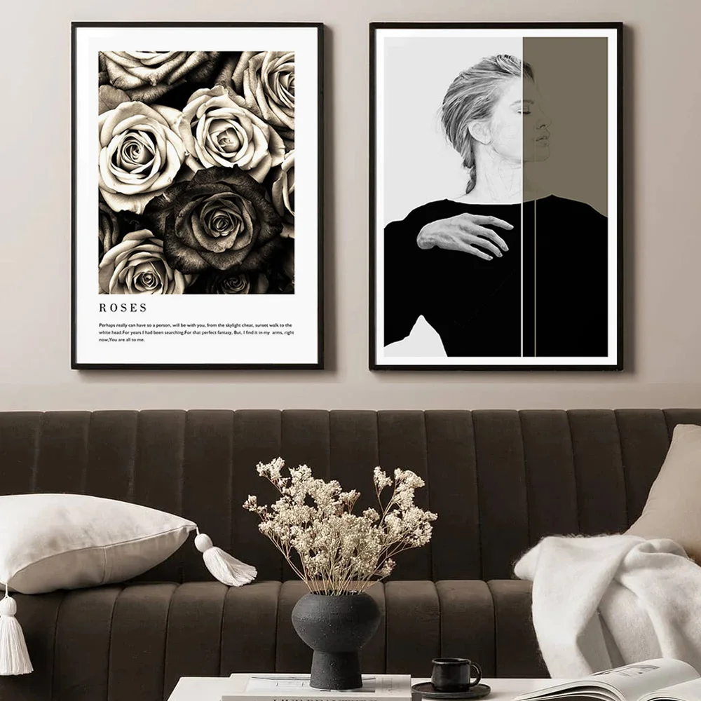 Fashion Flower Woman Wall Art Poster And Print VOGUE Quotes Pictures Black White Canvas Painting For Living Room Home Decor
Fashion Flower Woman Wall Art Poster And Print VOGUE Quotes Pictures Black White Canvas Painting For Living Room Home Decor