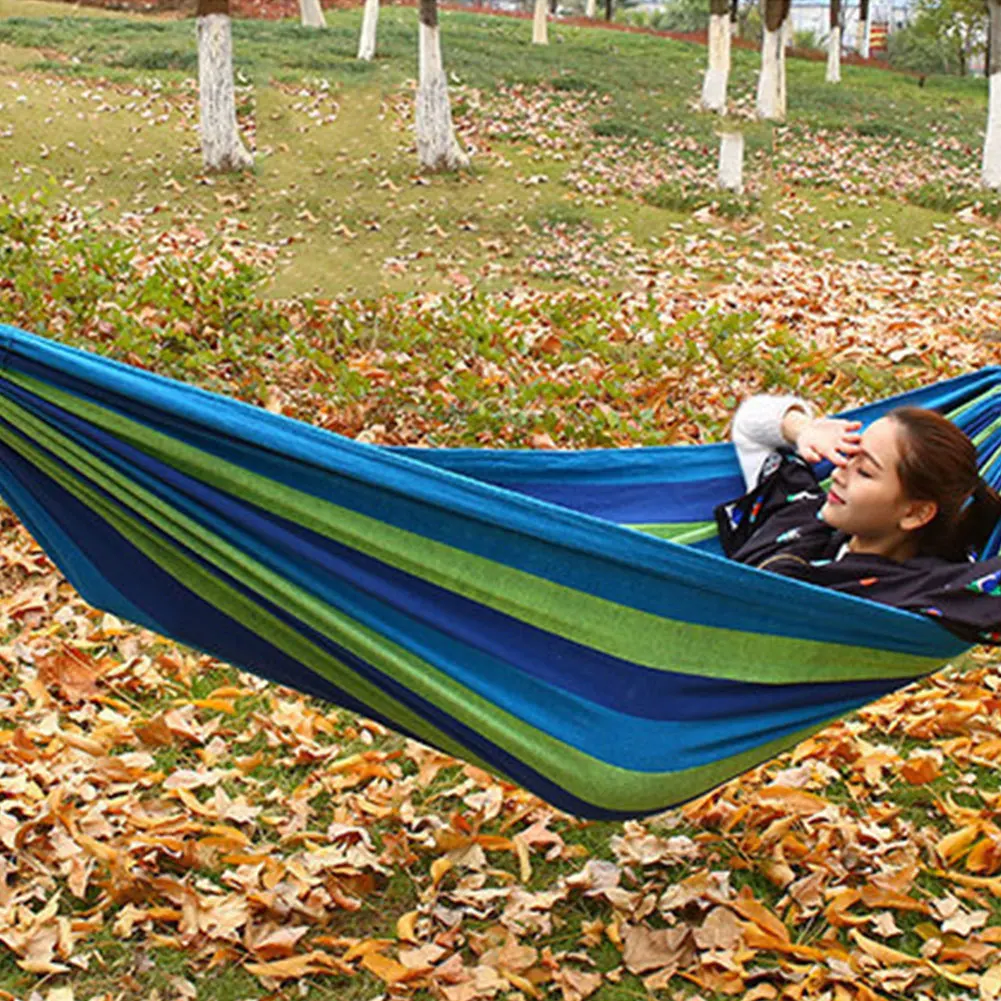 180*80cm Hammock Camping Supplies Single Canvas Thickening Hammock Portable Foldable Swing Hammock Garden Striped Hammock
180*80cm Hammock Camping Supplies Single Canvas Thickening Hammock Portable Foldable Swing Hammock Garden Striped Hammock