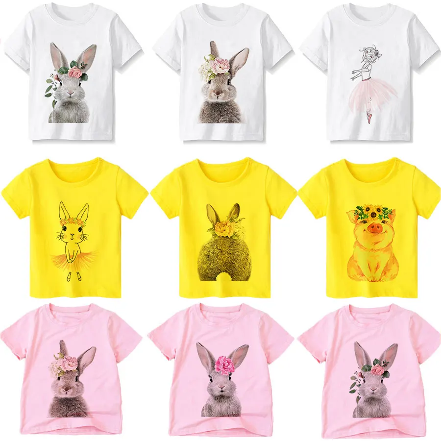 Novelty T-shirts Boy Kid Boys Girls Tops Shirts Animal Girl Short Sleeve T-shirt Flowers Rabbit Children's Tshirt Casual O-neck
Novelty T-shirts Boy Kid Boys Girls Tops Shirts Animal Girl Short Sleeve T-shirt Flowers Rabbit Children's Tshirt Casual O-neck
