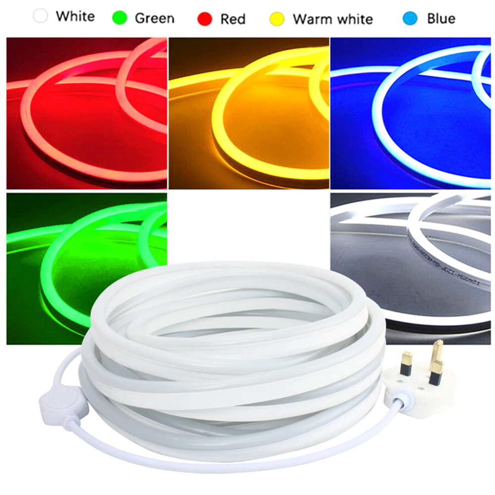 Neon Tube LED Lights 5M Strip Tape With UK Power Plug Neon Sign Colorful Rainbow Led Light for Kids Room Xmas Home Wall Decor
Neon Tube LED Lights 5M Strip Tape With UK Power Plug Neon Sign Colorful Rainbow Led Light for Kids Room Xmas Home Wall Decor