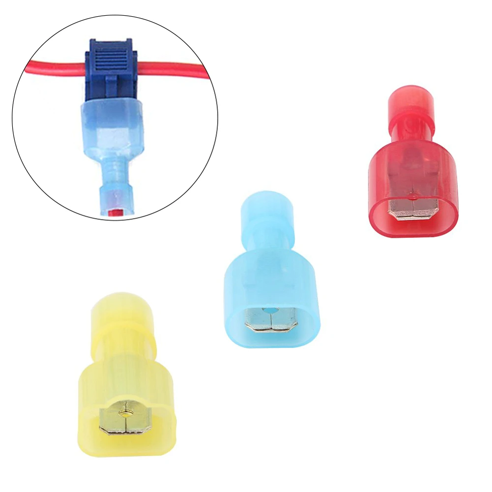 T-Tap Wire Connectors, Self-Stripping Quick Splice Electrical Wire Terminals, Insulated Male Quick Disconnect Spade Terminals
T-Tap Wire Connectors, Self-Stripping Quick Splice Electrical Wire Terminals, Insulated Male Quick Disconnect Spade Terminals