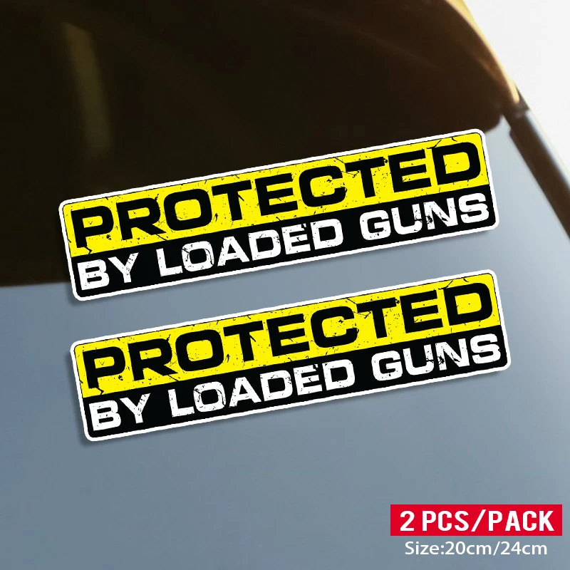 PROTECTED BY LOADED GUN 20CM\24CM Self-adhesive Decal Car Sticker Waterproof Auto Decors on Bumper Rear Window Laptop
PROTECTED BY LOADED GUN 20CM\24CM Self-adhesive Decal Car Sticker Waterproof Auto Decors on Bumper Rear Window Laptop