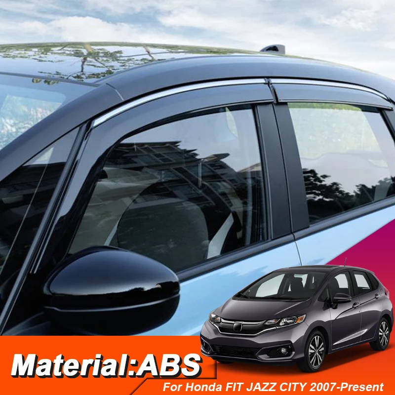 4 шт. для Honda Fit Jazz GK5 GR3 CITY 2008-2023, автомобильные навесы для окон, козырек, защита от дождя, солнца, дыма, внешний аксессуар
4 шт. для Honda Fit Jazz GK5 GR3 CITY 2008-2023, автомобильные навесы для окон, козырек, защита от дождя, солнца, дыма, внешний аксессуар