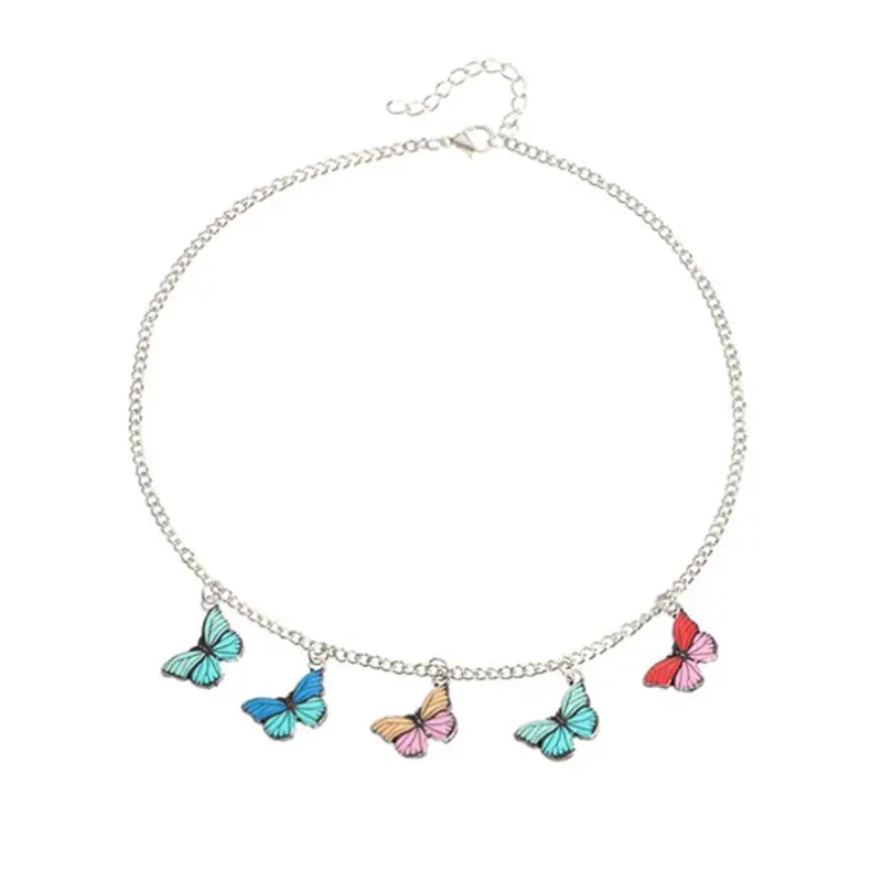 Stainless Steel Colorful Butterfly Choker Necklace Cuban Chunky Chain Necklaces G2AF
Stainless Steel Colorful Butterfly Choker Necklace Cuban Chunky Chain Necklaces G2AF