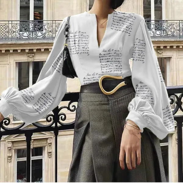 Autumn and Winter Letter Printed Long Sleeve Shirt Women Blouses Womens Sexy Tops Flower Shirt Women Plus Size Casual Tops 
Autumn and Winter Letter Printed Long Sleeve Shirt Women Blouses Womens Sexy Tops Flower Shirt Women Plus Size Casual Tops