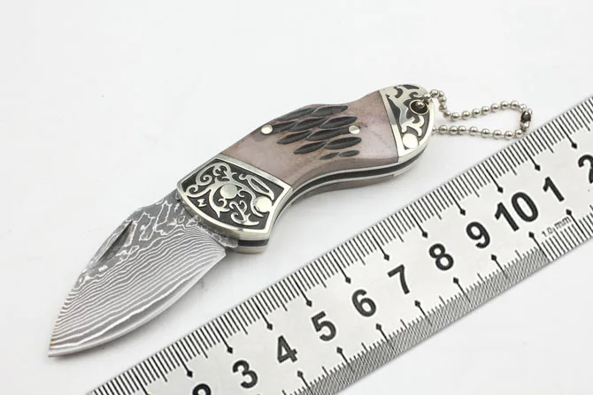 Folding knife Damascus steel pocket camping hunting mini knife self-defense utility EDC fruit knife collection outdoor rescue
Folding knife Damascus steel pocket camping hunting mini knife self-defense utility EDC fruit knife collection outdoor rescue