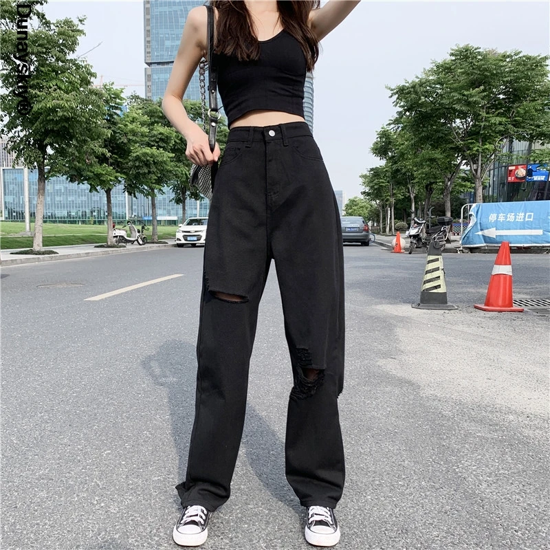 Jeans Women Holes Black Chic Big Size S-5XL Oversize Harajuku Casual Womens Wide Leg Hip-hop Mopping Vintage Summer High Street
Jeans Women Holes Black Chic Big Size S-5XL Oversize Harajuku Casual Womens Wide Leg Hip-hop Mopping Vintage Summer High Street