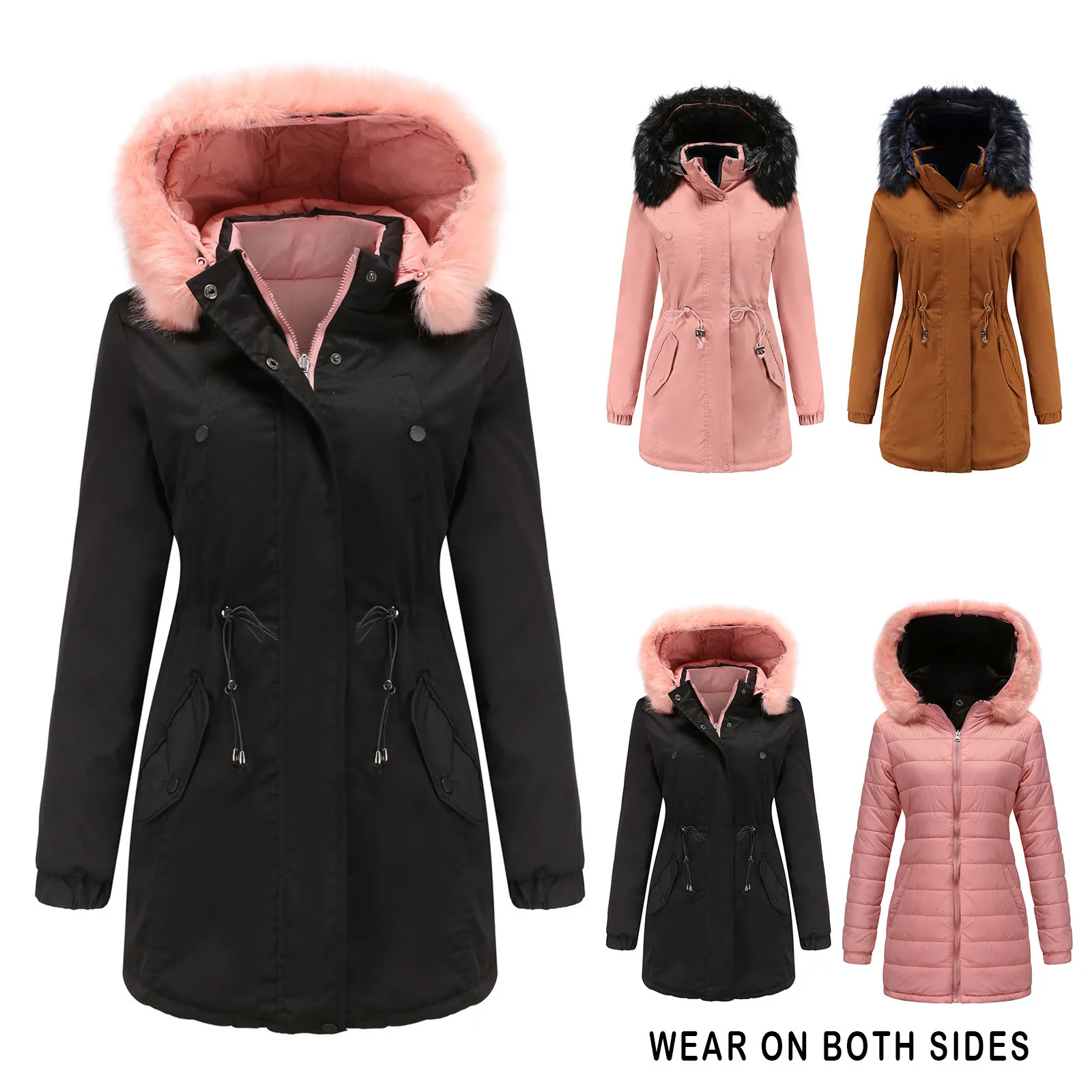Fashion Parka Coat Jacket Women Casual Thicker Winter Solid Slim Detachable Hoodies Women's Windbreaker Down Overcoat Snowsuit
Fashion Parka Coat Jacket Women Casual Thicker Winter Solid Slim Detachable Hoodies Women's Windbreaker Down Overcoat Snowsuit