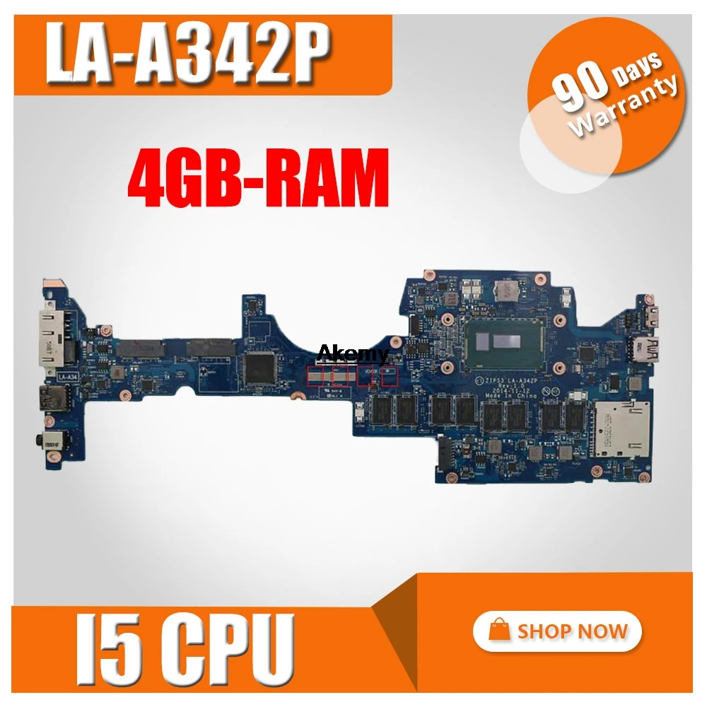 ZIPS3 LA-A342P Laptop motherboard For Lenovo YOGA 12 S1 Test original mainboard 4G-RAM I5-5200U
ZIPS3 LA-A342P Laptop motherboard For Lenovo YOGA 12 S1 Test original mainboard 4G-RAM I5-5200U