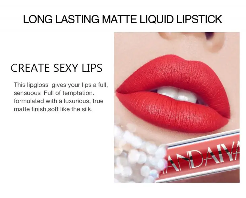 HANDAIYAN 12 Colors Fashion Velvet Liquid Lipstick Lipgloss Sets Natural Moisturizer Waterproof Long Lasting Lip Cosmetics
HANDAIYAN 12 Colors Fashion Velvet Liquid Lipstick Lipgloss Sets Natural Moisturizer Waterproof Long Lasting Lip Cosmetics