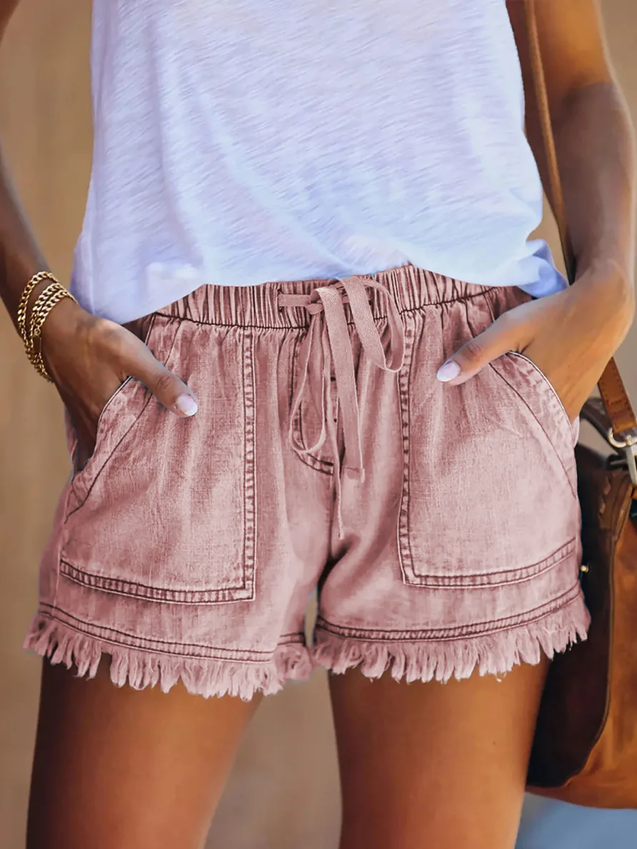 Summer Woman Pocket Jeans 5 Solid Color Denim Pants Female Bottom Casual Shorts Ladies Short Shorts
Summer Woman Pocket Jeans 5 Solid Color Denim Pants Female Bottom Casual Shorts Ladies Short Shorts