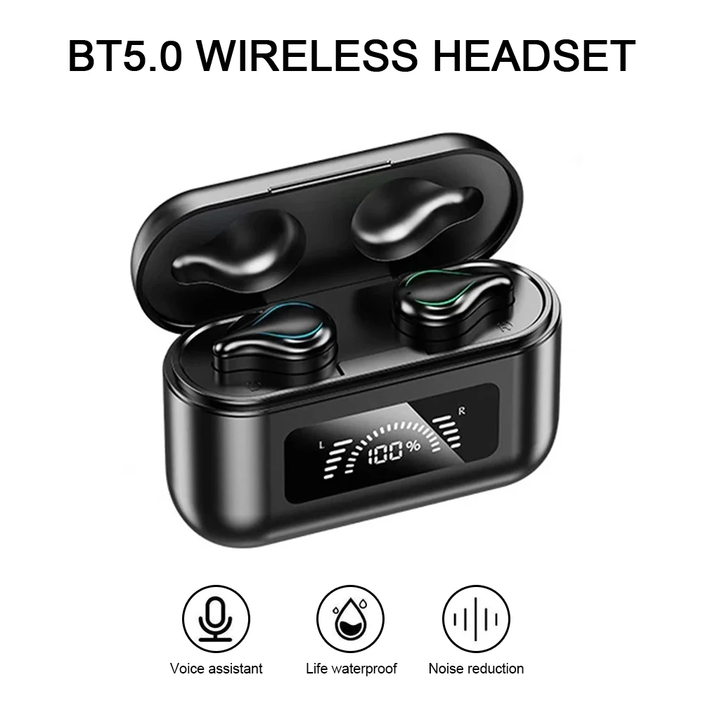 Wireless Bluetooth 5.0 Earphones with Dual Mic Touch Control Waterproof Earbuds With Charging Base LED Digital Display
Wireless Bluetooth 5.0 Earphones with Dual Mic Touch Control Waterproof Earbuds With Charging Base LED Digital Display