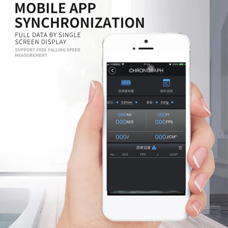 Shooting Speed Tester with Phone APP LCD Display Matching Chronograph Speedometer Velocimetry Measuring Tool Retailsale
Shooting Speed Tester with Phone APP LCD Display Matching Chronograph Speedometer Velocimetry Measuring Tool Retailsale