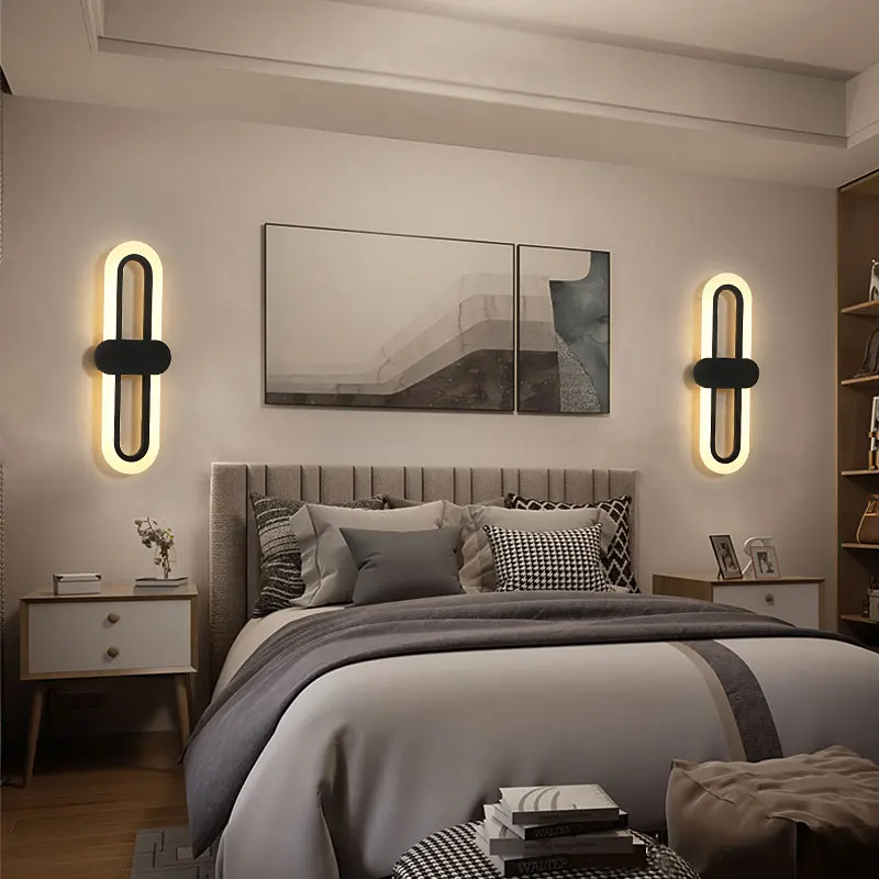 Bedroom bedside modern minimalist living room background wall led three-color light-changing wall lamp simple aisle balcony lamp
Bedroom bedside modern minimalist living room background wall led three-color light-changing wall lamp simple aisle balcony lamp