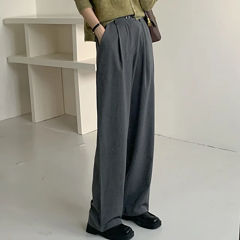 Autumn Winter Loose Straight Trousers Women 2021 New Korean Style Solid Color Streetwear Casual Chic Wide Leg Pant Vintage
Autumn Winter Loose Straight Trousers Women 2021 New Korean Style Solid Color Streetwear Casual Chic Wide Leg Pant Vintage
