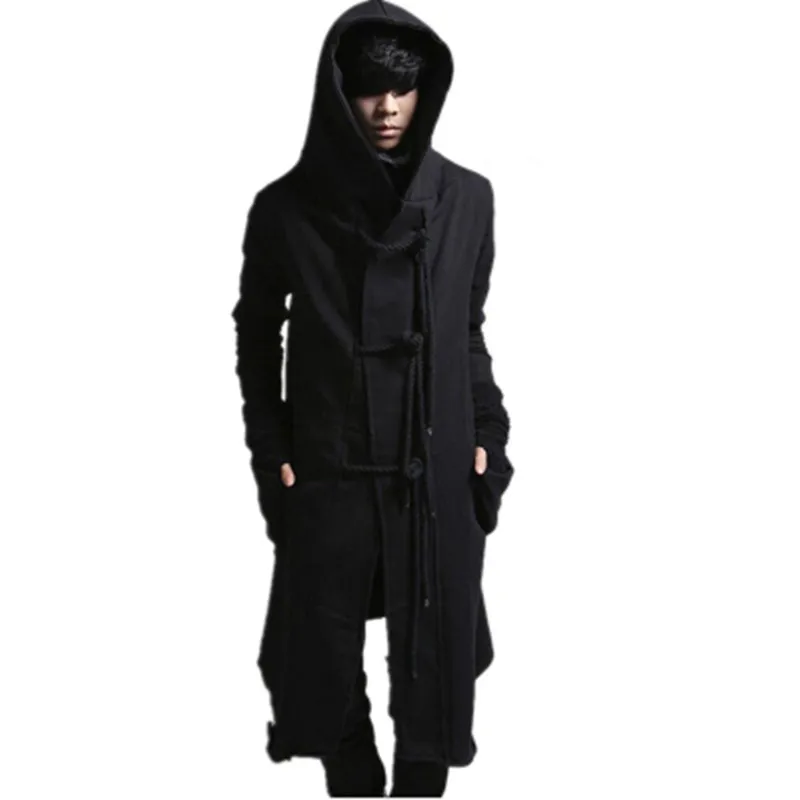 Autumn winter men gothic style punk hooded trench coat cloak mens black warm long jacket nightclub singer stage overcoat costume
Autumn winter men gothic style punk hooded trench coat cloak mens black warm long jacket nightclub singer stage overcoat costume