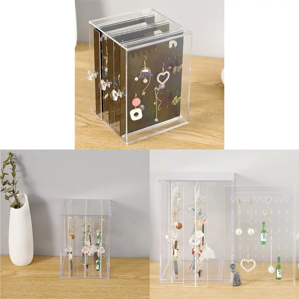 Multifunctional Jewelry Storage Box Plastic Transparent Dust Earrings Finishing Box Desktop Vertical Lagerung Rack 1 Piece
Multifunctional Jewelry Storage Box Plastic Transparent Dust Earrings Finishing Box Desktop Vertical Lagerung Rack 1 Piece