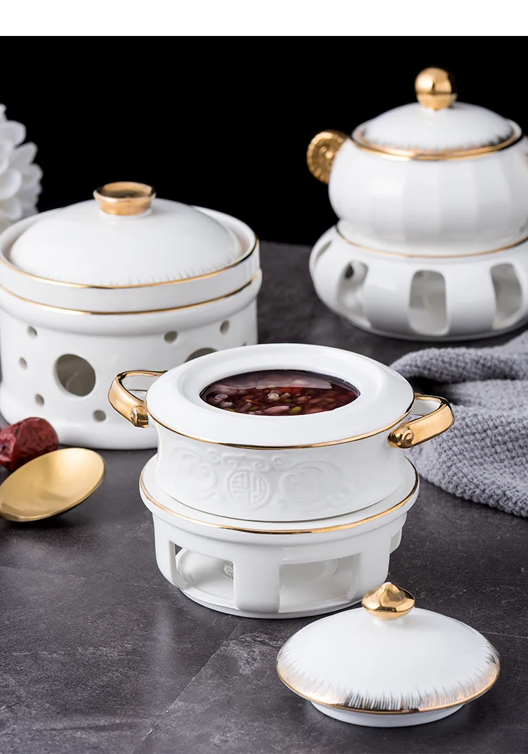 Ceramic Bird's Nest Stew Pot With Lid Stove Portable Binaural Handle Household Hotel Sugar Bowl
Ceramic Bird's Nest Stew Pot With Lid Stove Portable Binaural Handle Household Hotel Sugar Bowl