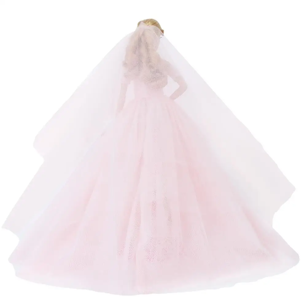 2 Set Outfits Pink Lace Wedding Dress + Men Suit Tuxedo Party Ball Gown Princess Accessories Clothes for Barbie Ken Doll Toy | Игрушки и