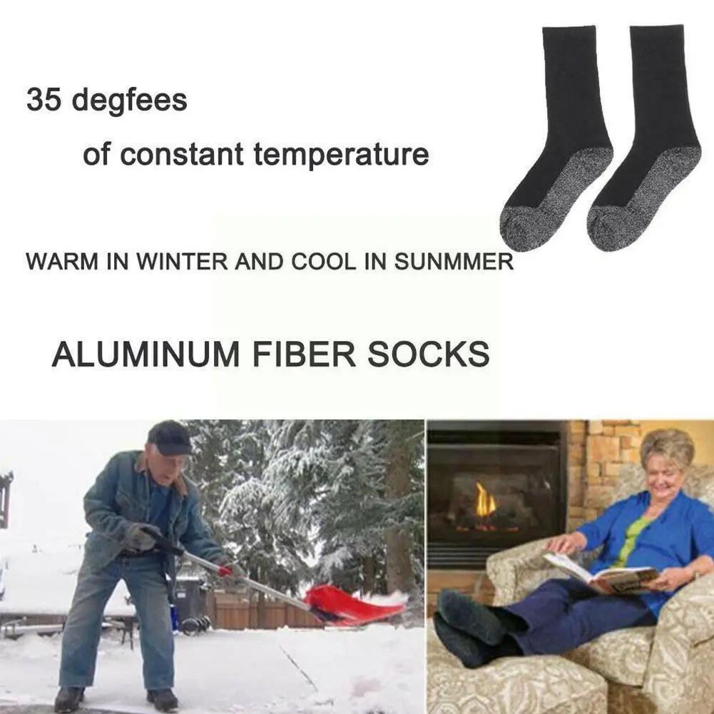 1 Pair 35 Degree Winter Thermal Heated Socks Aluminized Thicken Foot Unique Keep Warm Super Socks Comfort Beach Volleyball Socks
1 Pair 35 Degree Winter Thermal Heated Socks Aluminized Thicken Foot Unique Keep Warm Super Socks Comfort Beach Volleyball Socks