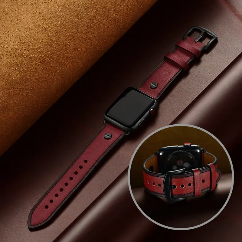 Leather Watchbands for Apple Watch 6 Band 44mm 40mm 38mm 42mm Series 5/3 Sport Bracelet 42mm 38mm Strap For iwatch 6 4 SE Bands
Leather Watchbands for Apple Watch 6 Band 44mm 40mm 38mm 42mm Series 5/3 Sport Bracelet 42mm 38mm Strap For iwatch 6 4 SE Bands
