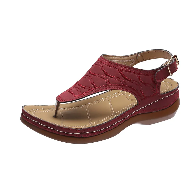2021 Women's Sandals Ladies Clip Toe Wedges Thong Shoes 2021 Fashion Embroidery Platform Buckle Casual Female Beach Shoes
2021 Women's Sandals Ladies Clip Toe Wedges Thong Shoes 2021 Fashion Embroidery Platform Buckle Casual Female Beach Shoes