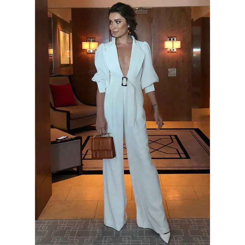 Осенний Элегантный женский белый комбинезон, повседневный женский комбинезон с широкими штанинами, сексуальный Облегающий комбинезон с V-о...
Осенний Элегантный женский белый комбинезон, повседневный женский комбинезон с широкими штанинами, сексуальный Облегающий комбинезон с V-о...