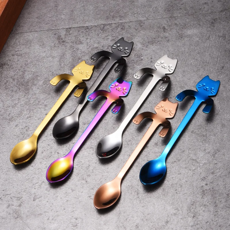 1pcs 304 Stainless Steel Spoon Creative Cartoon Cat Spoon 11.8cm Dessert Spoon Handle Hanging Stirring Spoon Mug Coffee Spoons
1pcs 304 Stainless Steel Spoon Creative Cartoon Cat Spoon 11.8cm Dessert Spoon Handle Hanging Stirring Spoon Mug Coffee Spoons