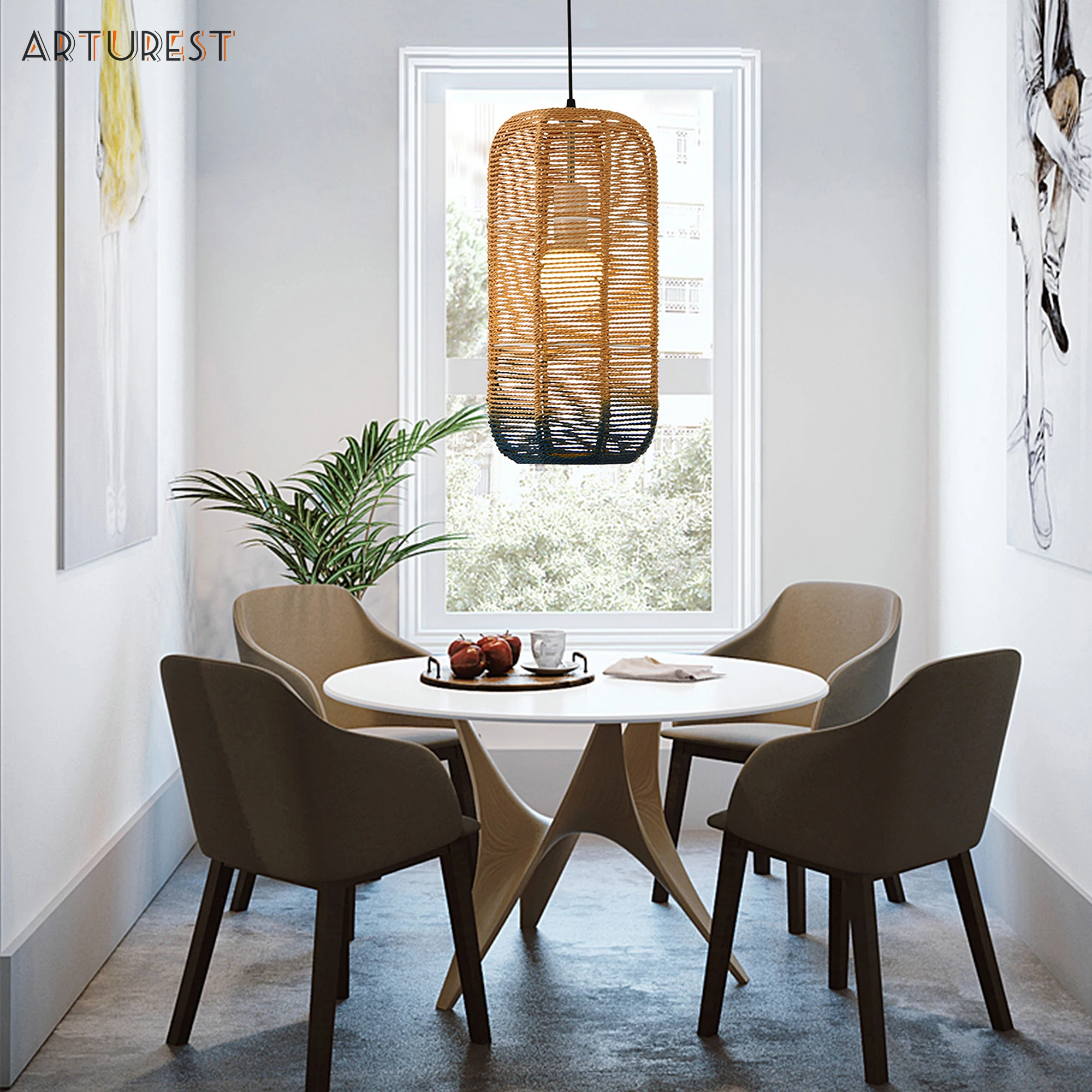 Arturesthome Retro Rattan Pendant Light For Bedroom Living room Garden Lighting Hemp rope Gradient Decorative chandelier lamp
Arturesthome Retro Rattan Pendant Light For Bedroom Living room Garden Lighting Hemp rope Gradient Decorative chandelier lamp