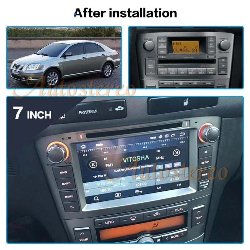 128G Android 11 автомобильный DVD-плеер для Toyota Avensis T25 02-08 Carplay Автомобильная GPS-навигация