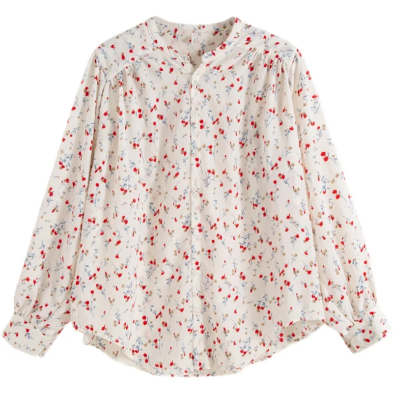 Women Floral Shirts Long Lantern Sleeve Spring Sweet Vintage Chiffon Buttons Stylish Casual Daily Designs Tender Girls Shirt New
Women Floral Shirts Long Lantern Sleeve Spring Sweet Vintage Chiffon Buttons Stylish Casual Daily Designs Tender Girls Shirt New