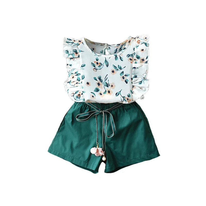 Summer girls suit lace sleeveless top baby loose shorts two-piece tide girl clothes outfits fashion clothes plaid skirt set 
Summer girls suit lace sleeveless top baby loose shorts two-piece tide girl clothes outfits fashion clothes plaid skirt set