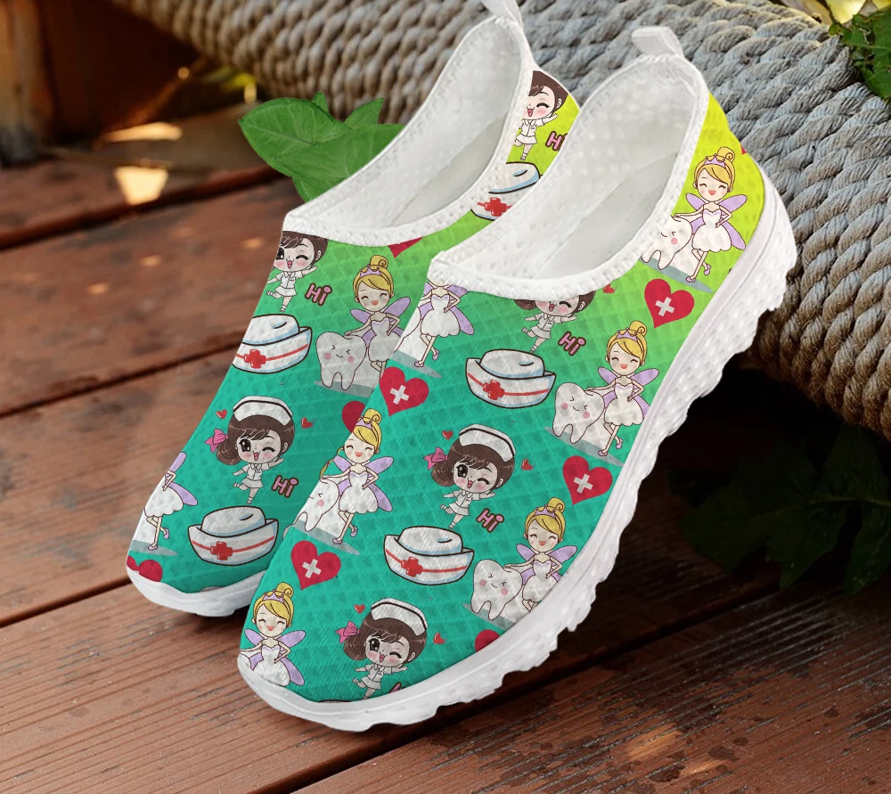 FORUDESIGNS Cute Nurse/Dentist Design Summer Women Sneakers Flats Casual Slip-on Mesh Light Ladies Loafers Shoes Woman Zapatos
FORUDESIGNS Cute Nurse/Dentist Design Summer Women Sneakers Flats Casual Slip-on Mesh Light Ladies Loafers Shoes Woman Zapatos