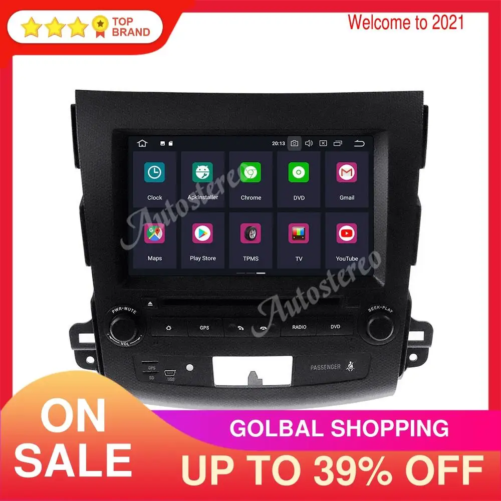 Android 10 0 Carplay для Mitsubishi Outlander 2006-2012 автомобильный DVD-плеер головное устройство